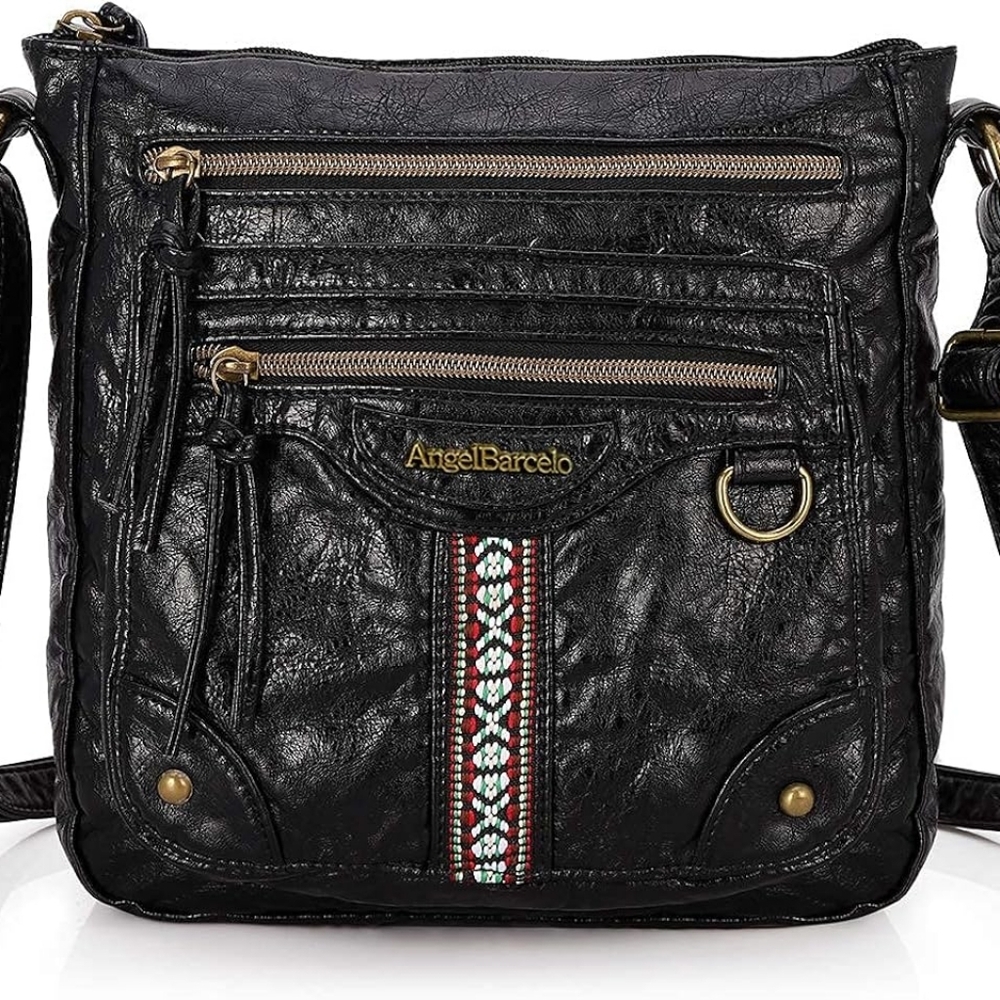 Angel Barcelo Black Crossbody Bag